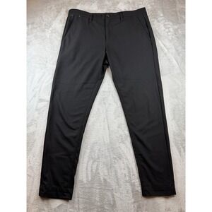 Zara Men Dress Pants Black Polyester Viscose Elastane USA 34